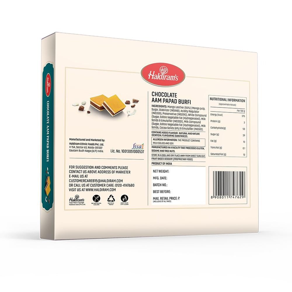 Haldiram's Chocolate Aam Papad Burfi - Distacart