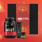 Thumbnail for Optimum Nutrition Muscle Gain Gift Box: Gold Standard 100% Whey (Double Rich Chocolate) 907gm + Creatine 100gm + Steel Shaker