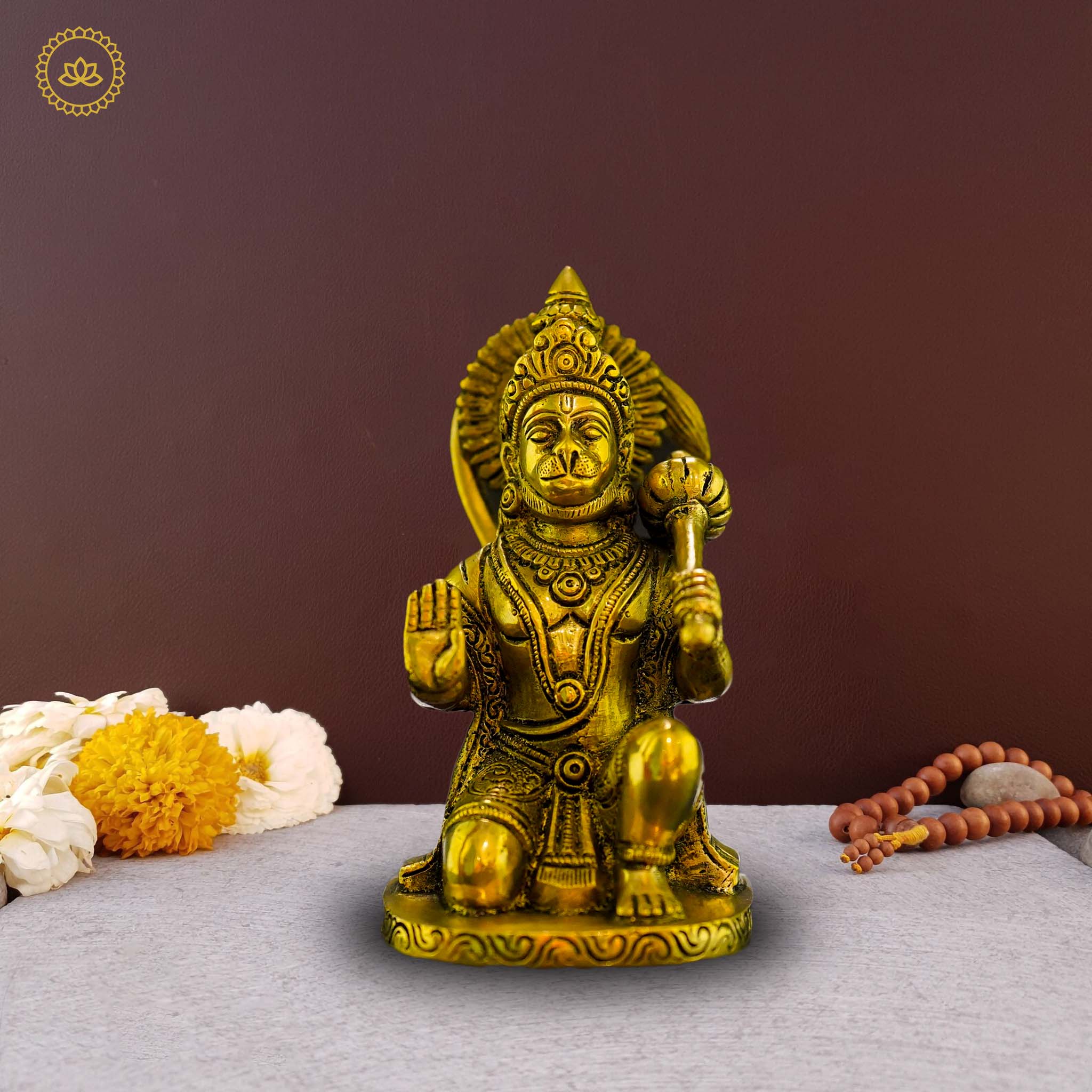 Sacred Guardian Antique Hanuman Blessing Brass Idol - A Divine Remembrance - Distacart