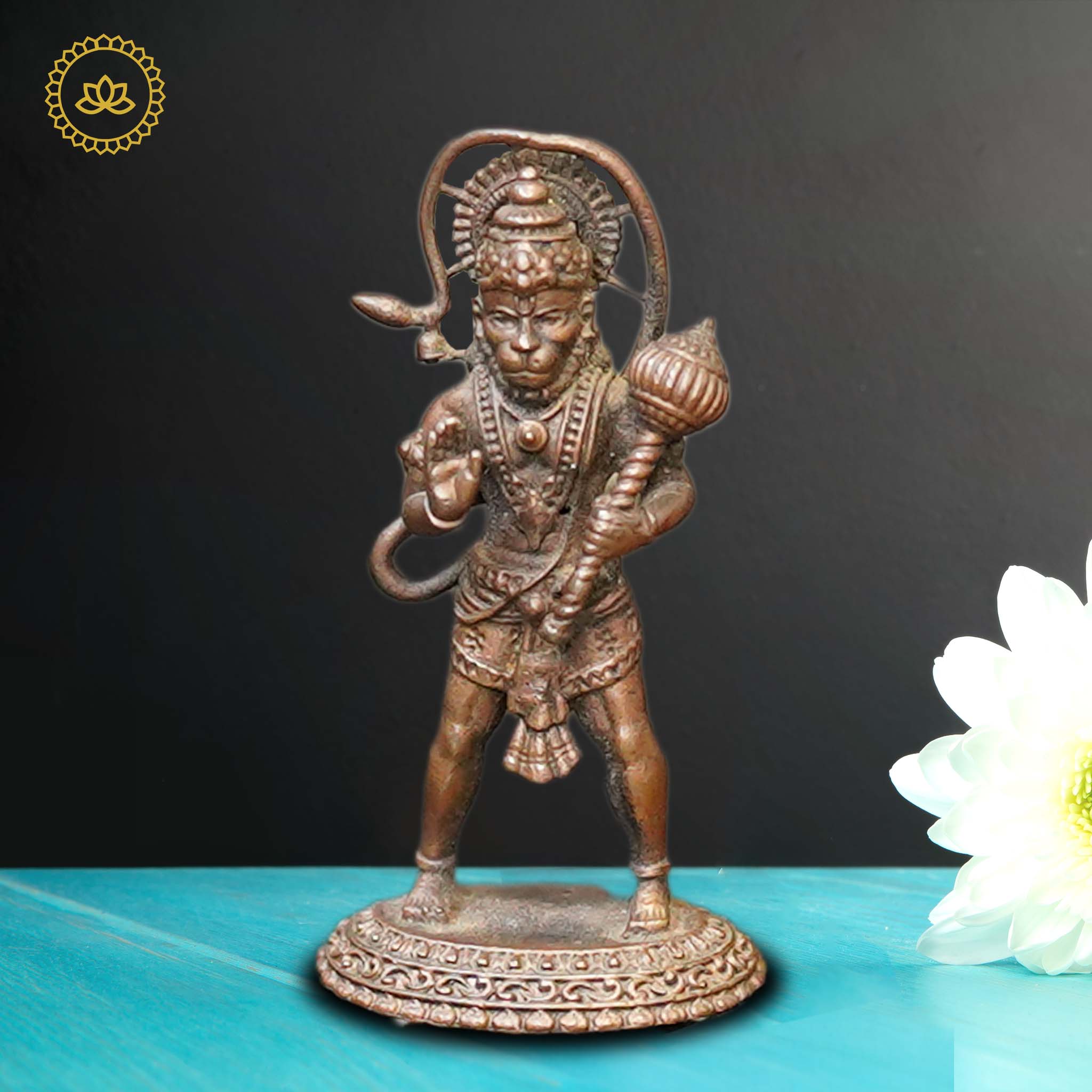 Copper Hanuman Standing Idol - Distacart