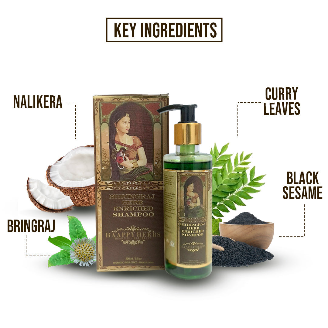 Haappyherbs Bhringraj Herb Enriched Shampoo