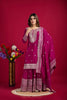 Lehenga Mart Chinnon Silk Embroidery Sequence Work Top-Palazzo And Dupatta Set - Distacart