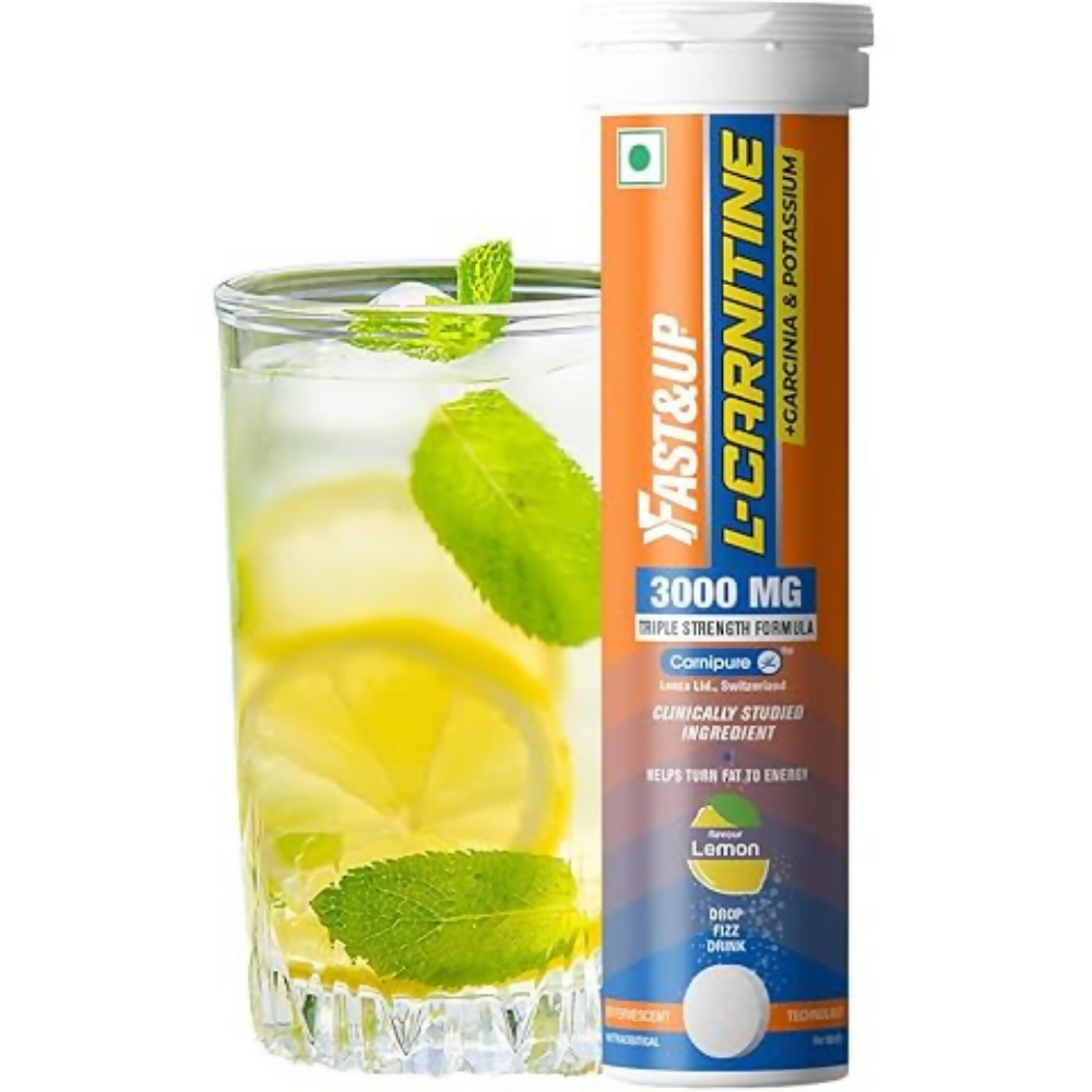 Fast&Up L Carnitine Tartrate 3000mg Effervescent Tablets - Lemon Flavour - Distacart
