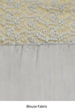 Thumbnail for Grey Organza Satin Silk Floral Embroidered Festive Saree - Nimaya Denzy - Distacart