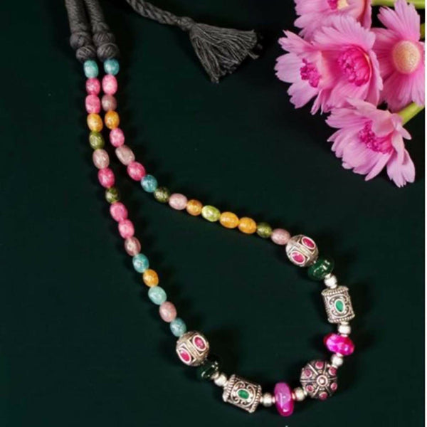 Joban Fashion Women Multi Victorian Beads Necklace With Violet Quartz Beads - Distacart