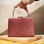 Thumbnail for Joban Fashion Salmon Pink Fabric Clutch - Onion Pink