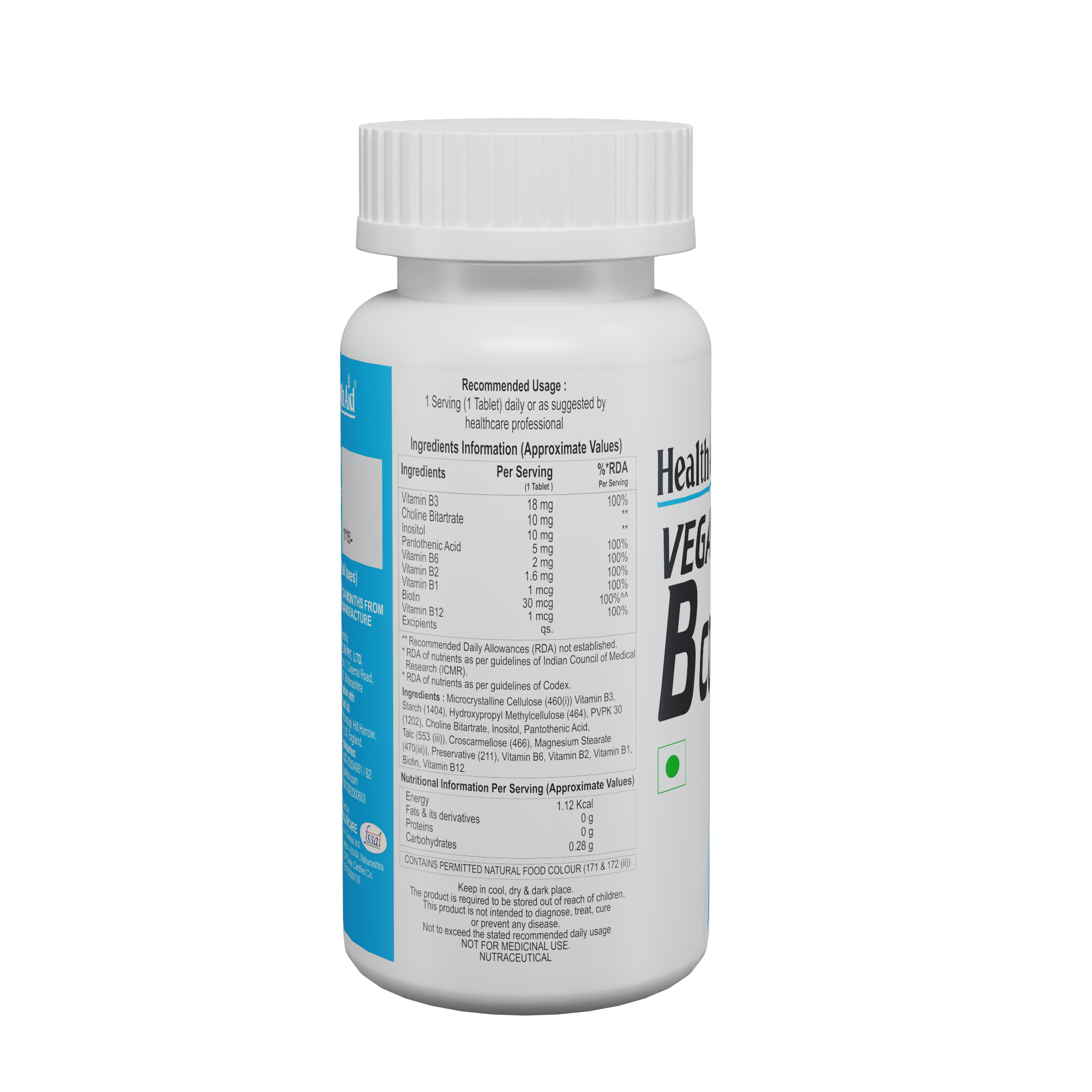 HealthAid Veg B Complex Tablets - Distacart