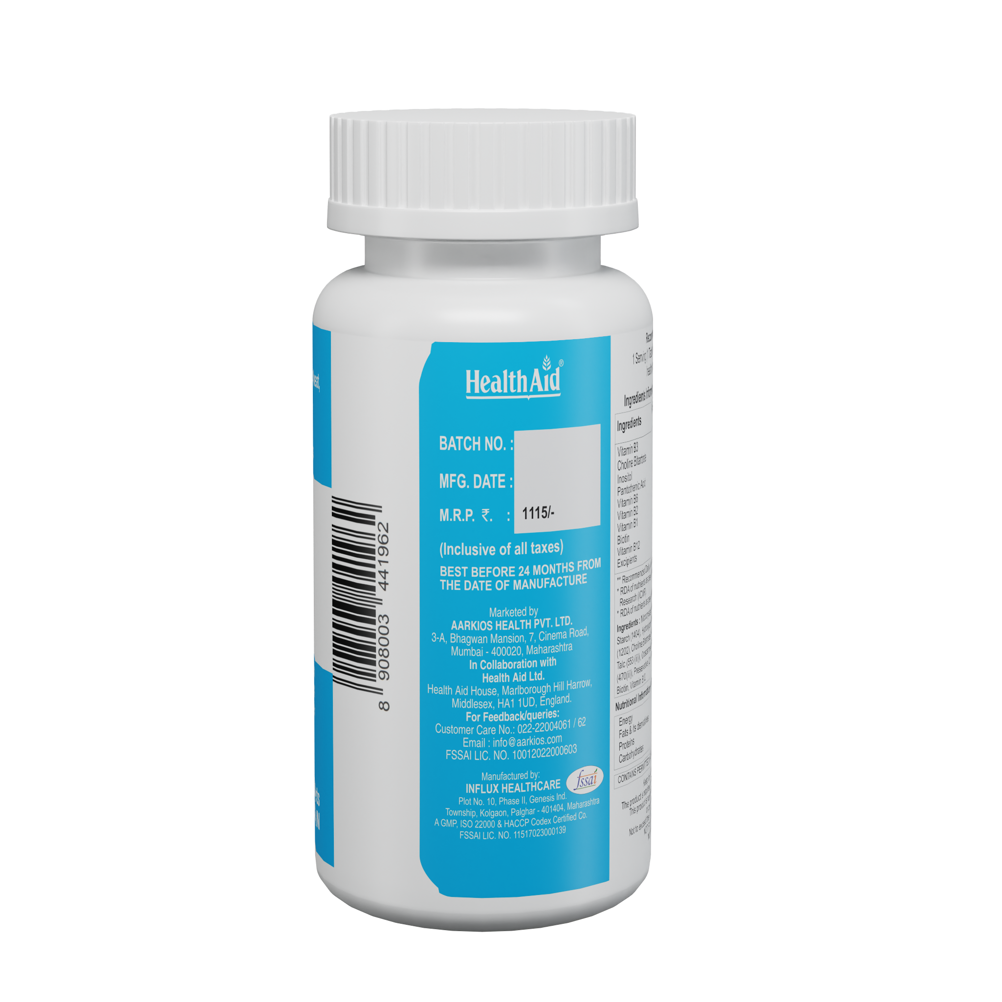 HealthAid Veg B Complex Tablets - Distacart