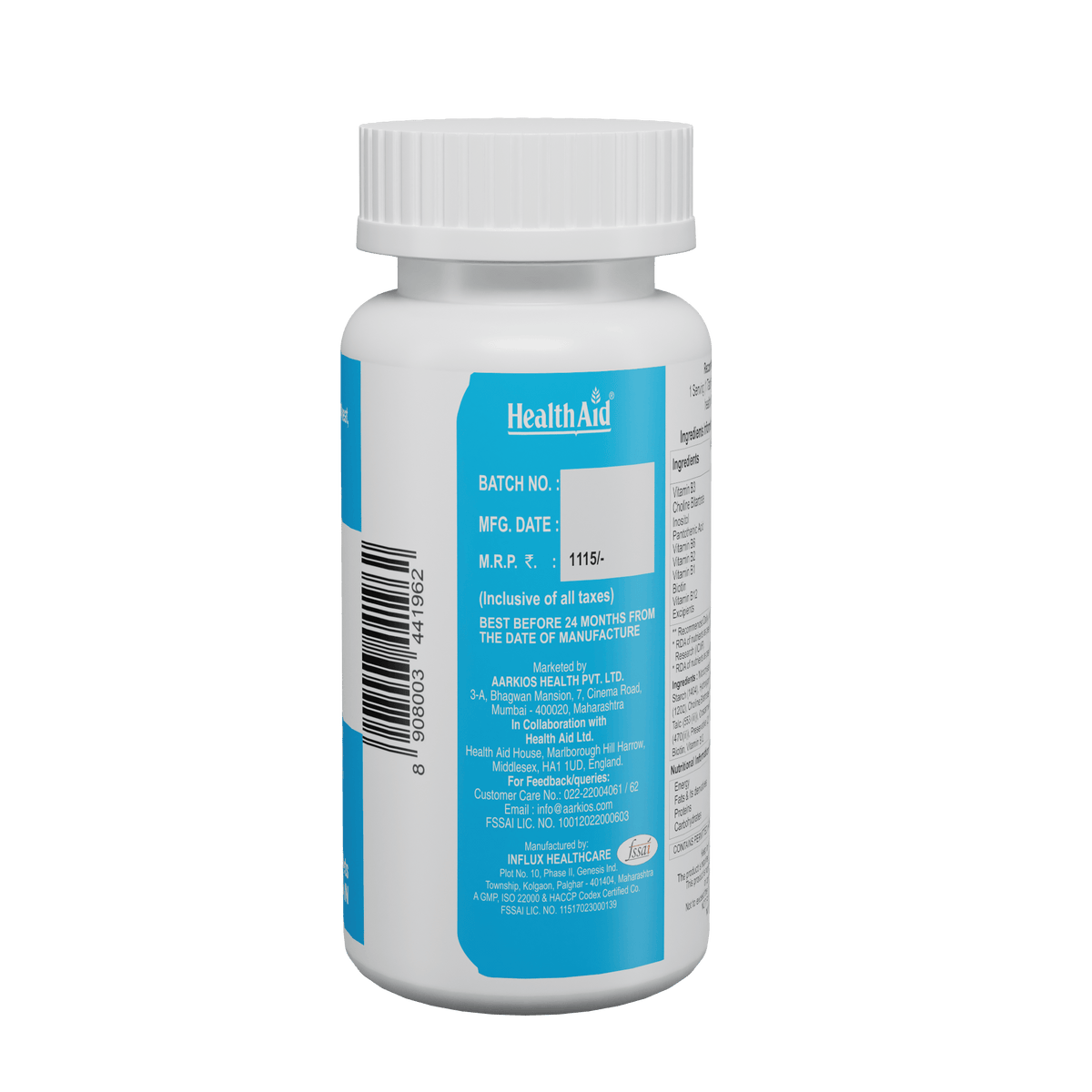 HealthAid Veg B Complex Tablets - Distacart