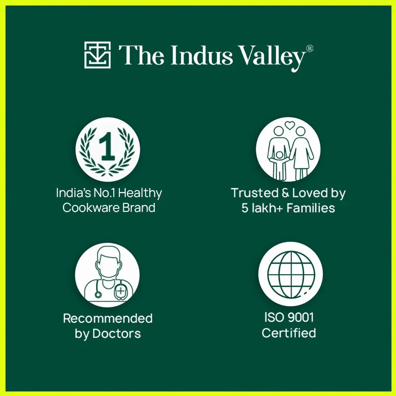 The Indus Valley 100% Pure Iron Cookware Set: Tawa+ Fry Pan+ Wok, Toxin-free Sheet Iron, Pre-seasoned, Induction & Gas, Kitchen Set for Home, Kadai