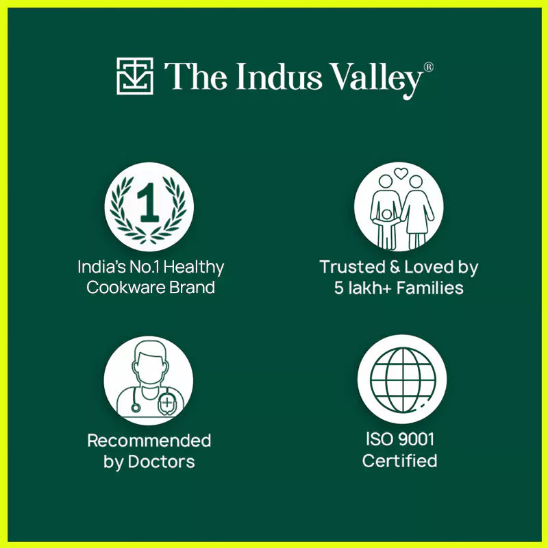 The Indus Valley TurboCuk Tri-ply Stainless Steel Fry Pan, Premium Quality, 3 Layer Thick Body, 100% Toxin-free, Non-stick, Induction & Gas,Spatula, 22/24/26 cm, 1.5/1.7/1.9L