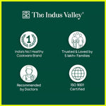 Thumbnail for The Indus Valley TurboCuk Tri-ply Stainless Steel Fry Pan, Premium Quality, 3 Layer Thick Body, 100% Toxin-free, Non-stick, Induction & Gas,Spatula, 22/24/26 cm, 1.5/1.7/1.9L