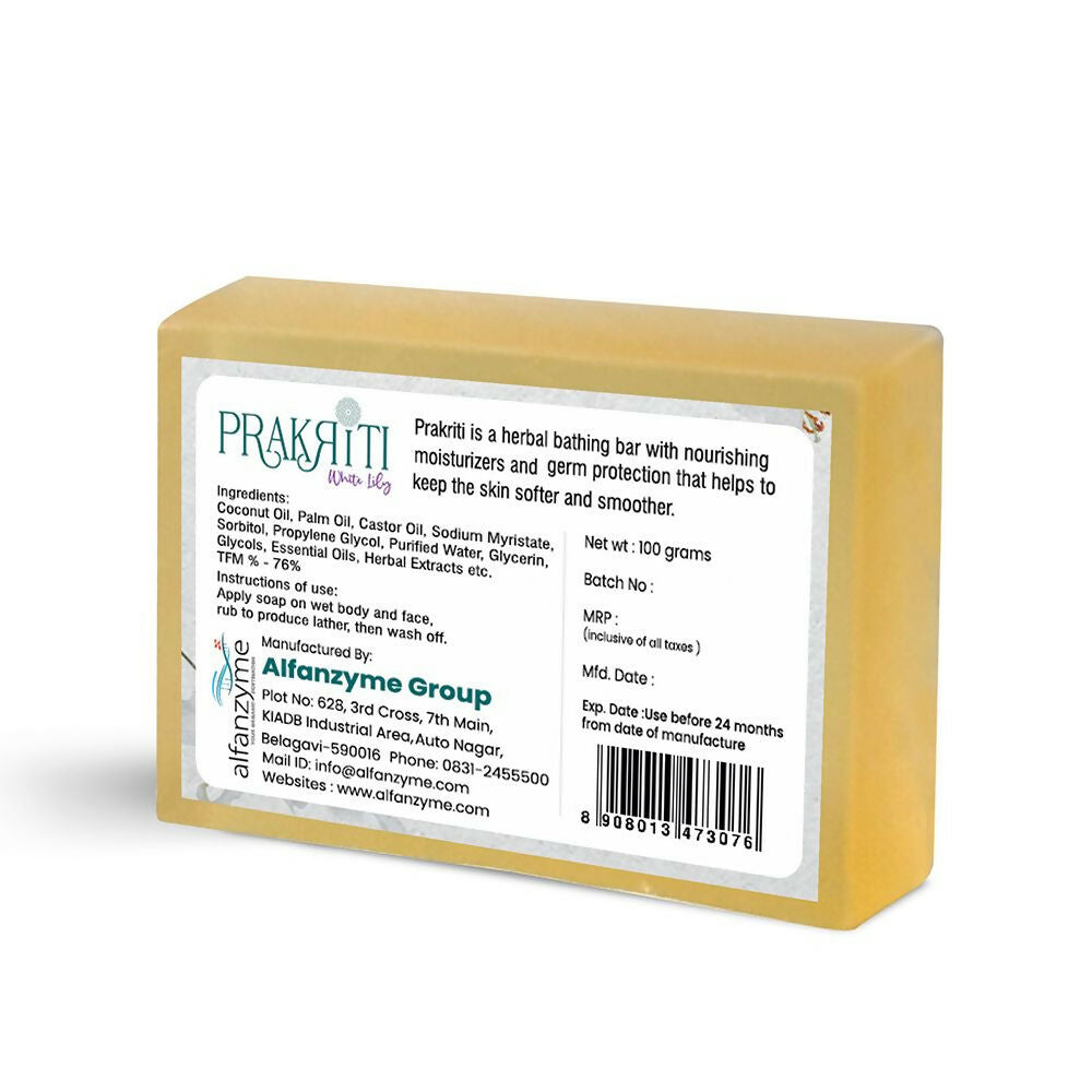 Prakriti Herbal Soap White Lily - Distacart