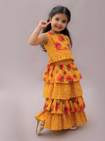 Thumbnail for Lil Drama Genda Phool Mustard Choli and Lehanga Set For Girls