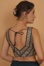 Thumbnail for Joban Fashion Silk Zari And Sequence Work Padded Blouse - Black