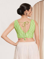 Thumbnail for Joban Fashion Pista Green Viscose Rayon Padded Blouse With V Neck Sleeveless