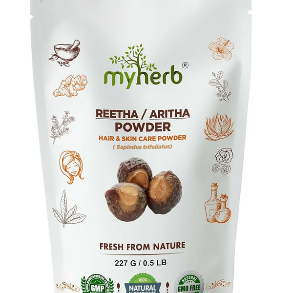 Myherb Natural Pure Organic Double Filtered Aritha/Reetha Powder - Distacart