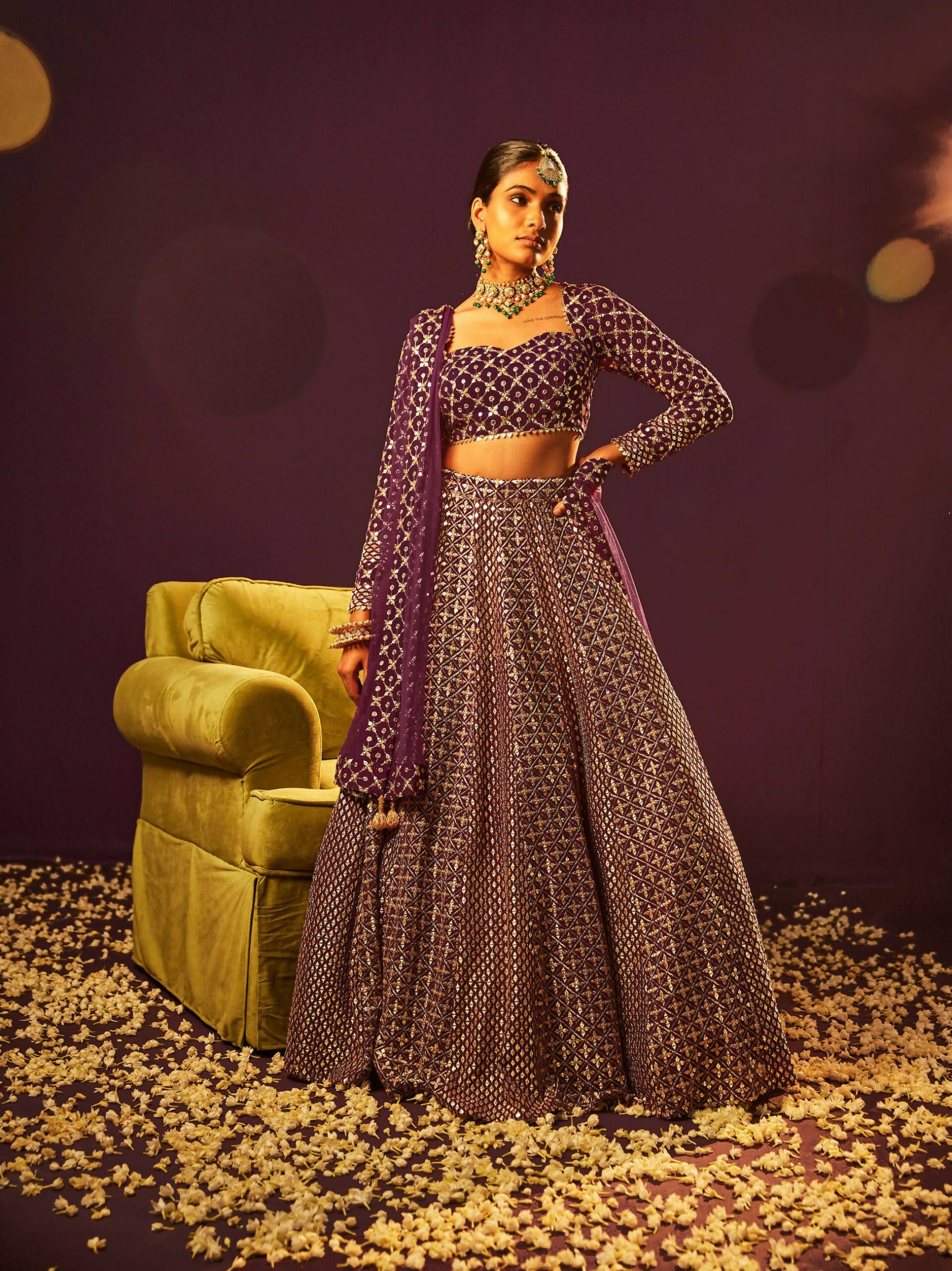 Lehenga Mart Designer Indian Wedding Lehenga Choli-Wine - Distacart