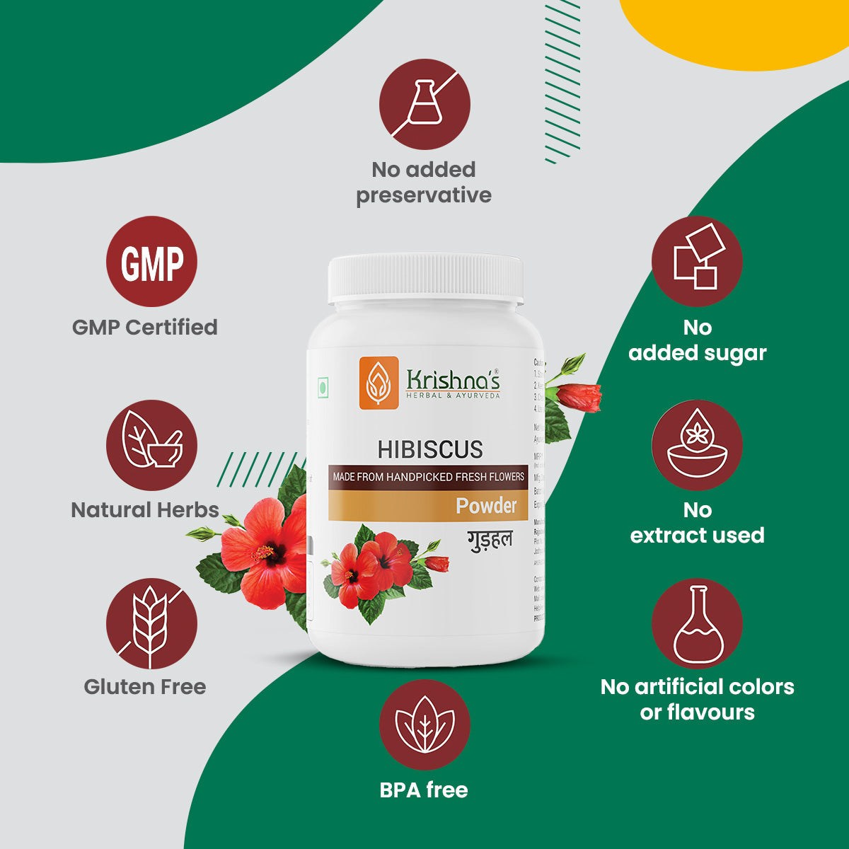 Krishna'S Herbal & Ayurveda Hibiscus Powder