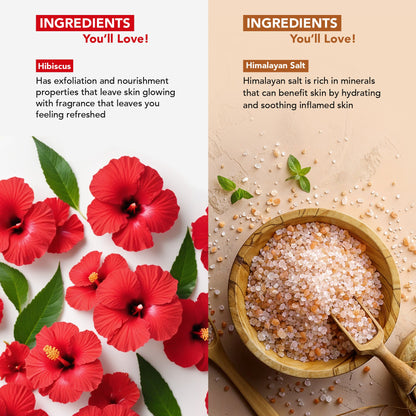 Botanic Hearth Deep Exfoliation Combo - Himalayan & Hibiscus Body Scrubs - Distacart