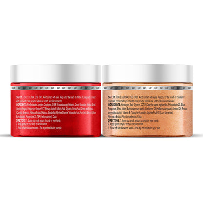Botanic Hearth Deep Exfoliation Combo - Himalayan & Hibiscus Body Scrubs - Distacart