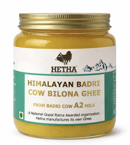 Hetha Himalayan Badri Cow A2 cultured Bilona Ghee / A2 Ghee | Organic and Pure Cow Ghee | Made From Grass Fed A2 Cow's Milk - Dista
