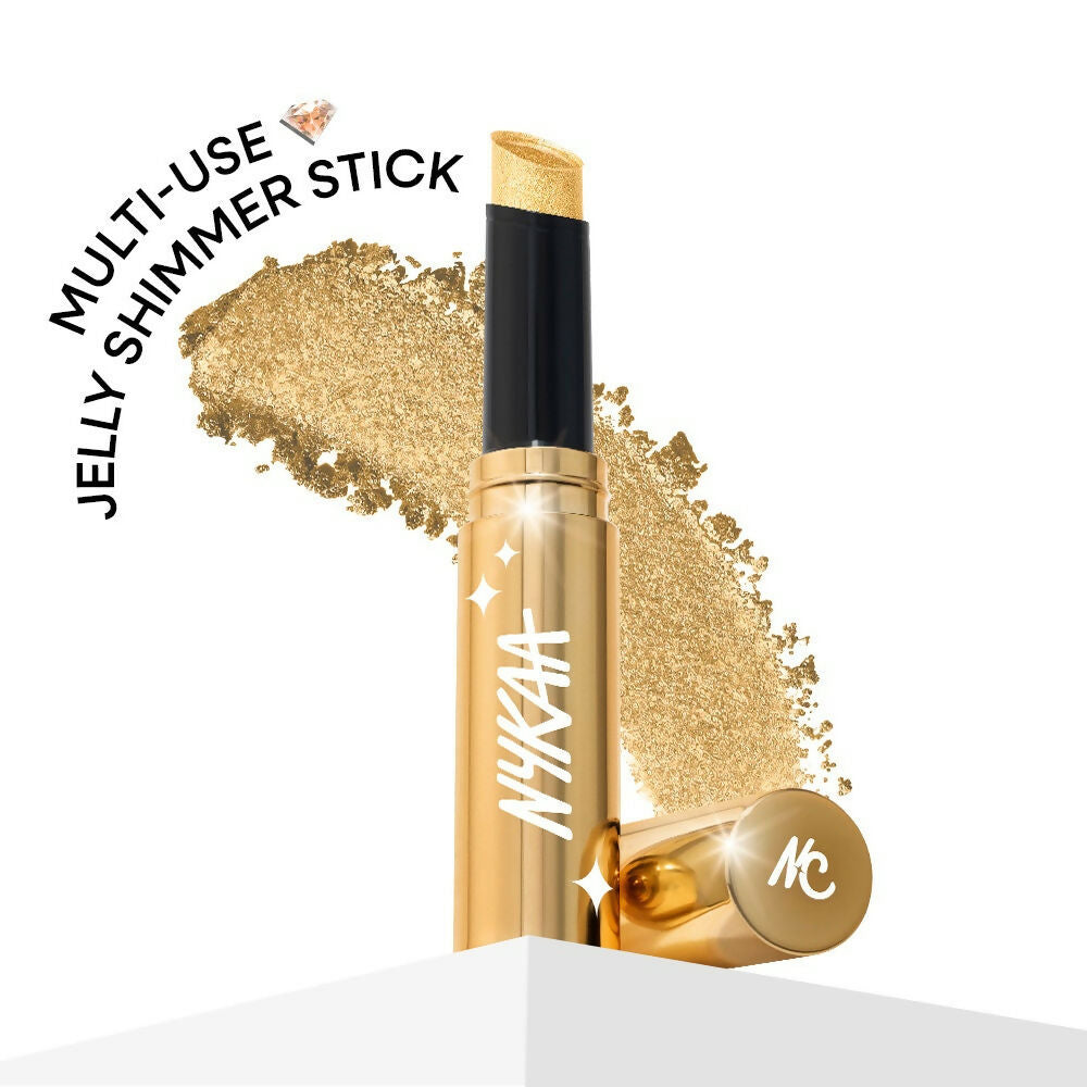 Nykaa Diamond Jelly Cooling Shimmer Eyeshadow Stick - Multi-Use, High Shine Glitter - 24K Gold - Distacart