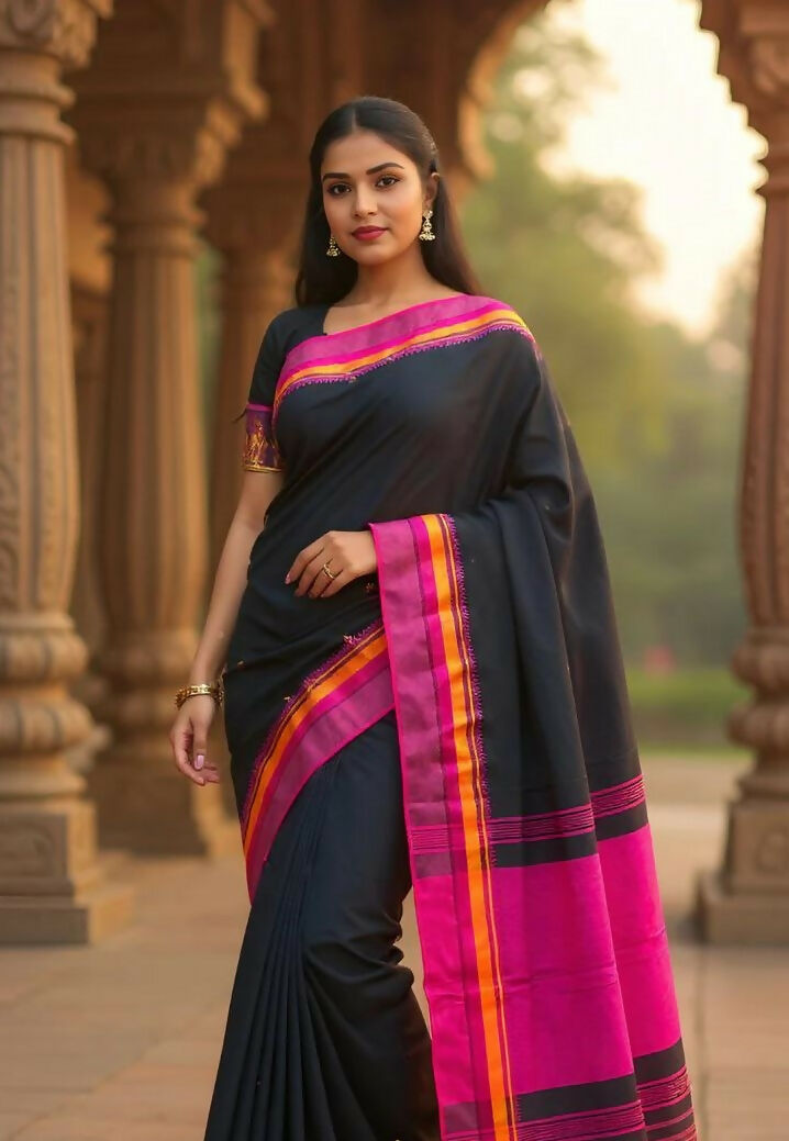 Exclusive Collection Block Print Pure Cotton Handloom Gorgeous Saree