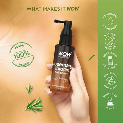 Wow Life Science Rosemary With Biotin Hair Serum - Distacart