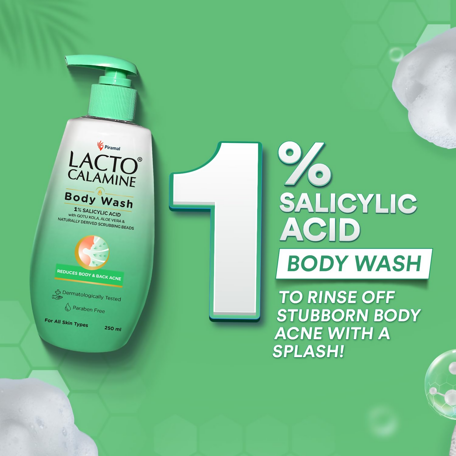 Lacto Calamine 1% Salicylic Acid Body Wash - Distacart
