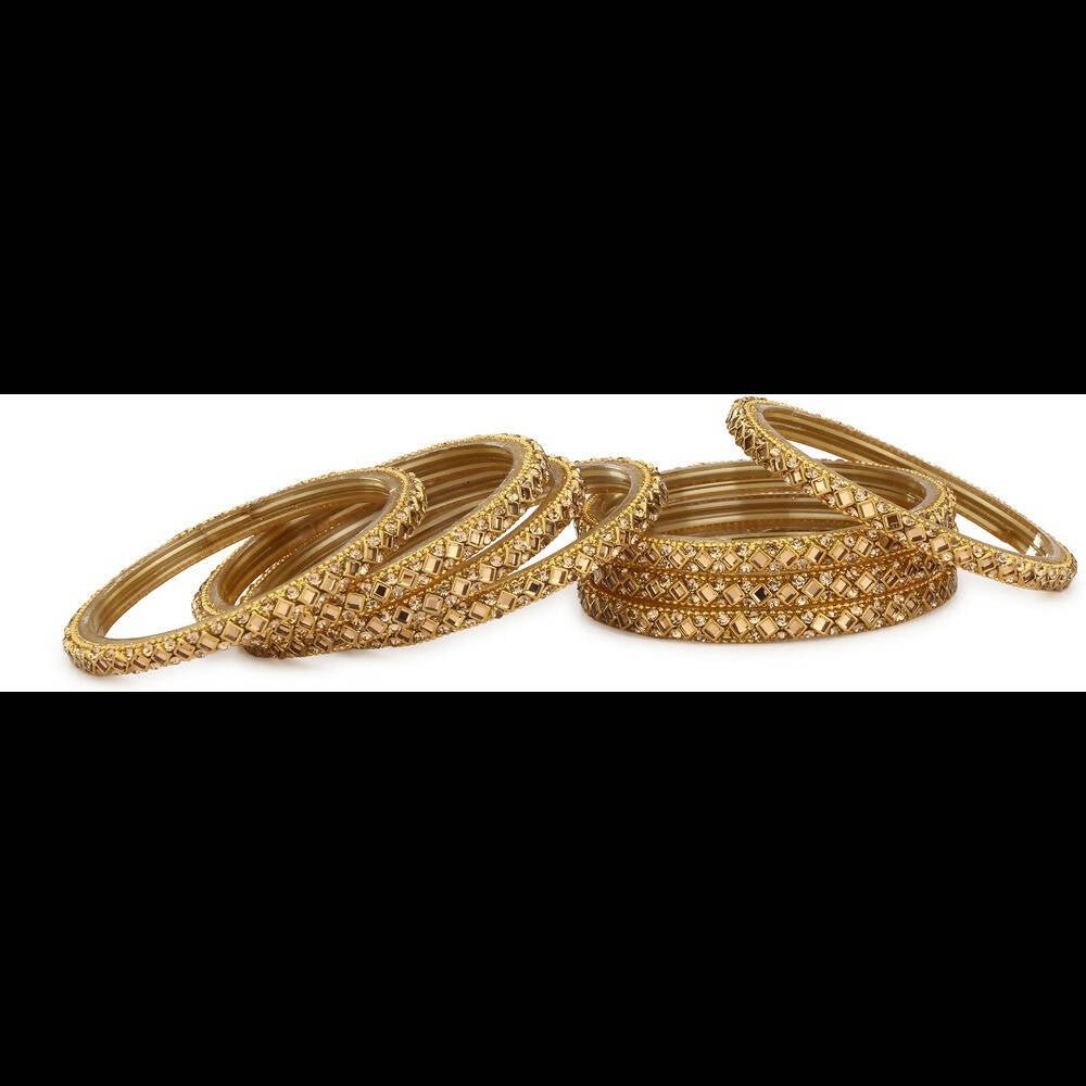 Afast Bridal Wedding & Party Fashionable Colorful Glass Bangle/Kada Set, Pack Of 8 - Distacart