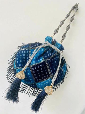 Joban Fashion Potli Bags - Blue - Dista