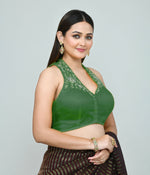 Thumbnail for Joban Fashion Women's Green Embroidered Stitched Blouse