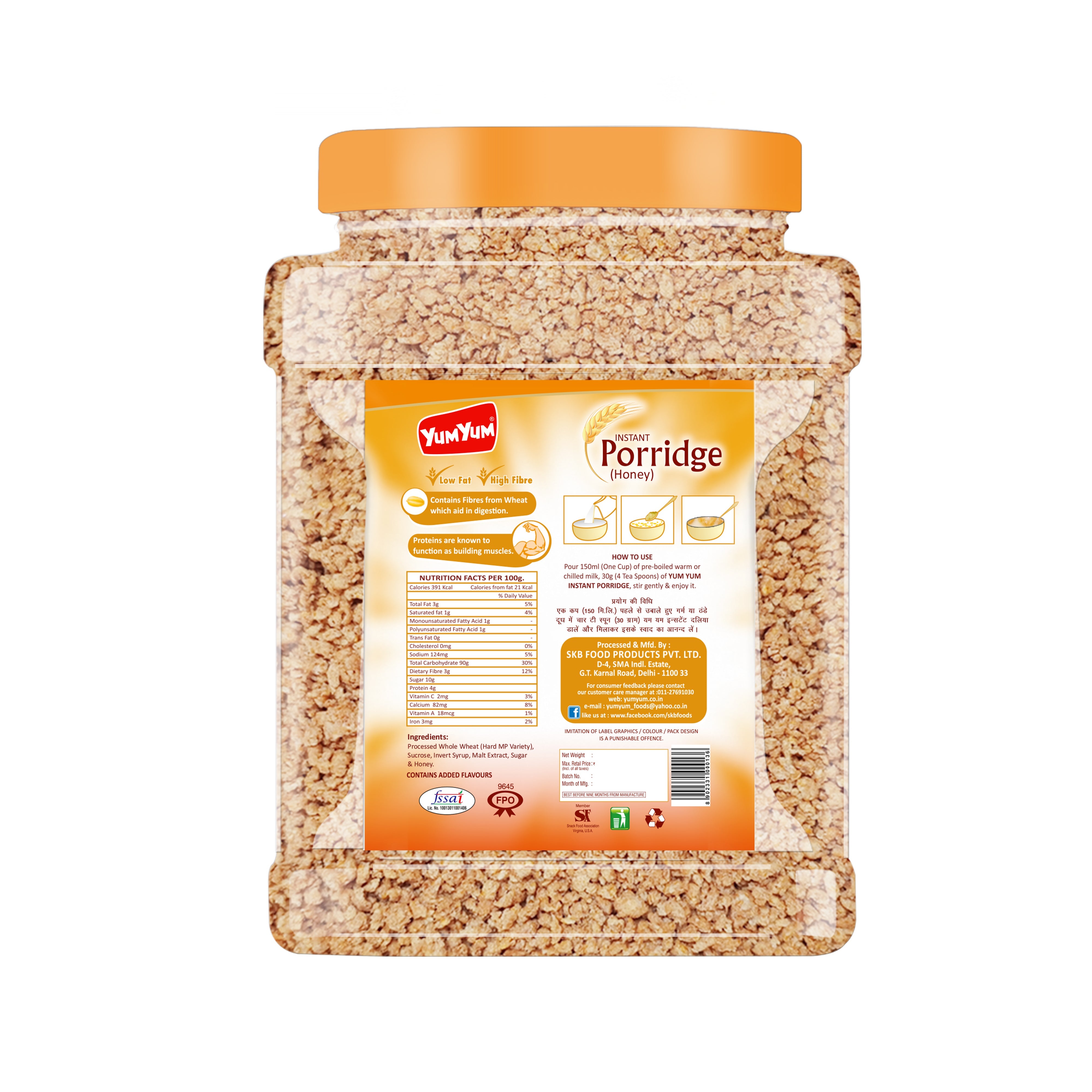 Yum Yum Instant Honey Porridge Jar - Dista