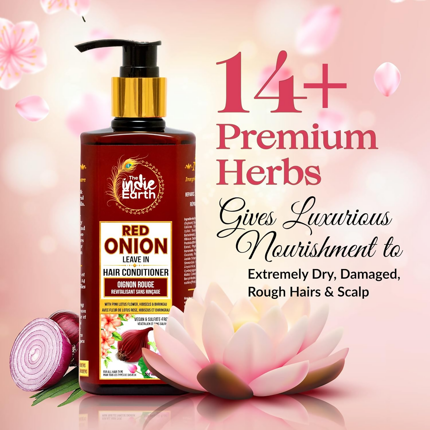 The Indie Earth Red Onion Leave-in Hair Conditioner - Distacart