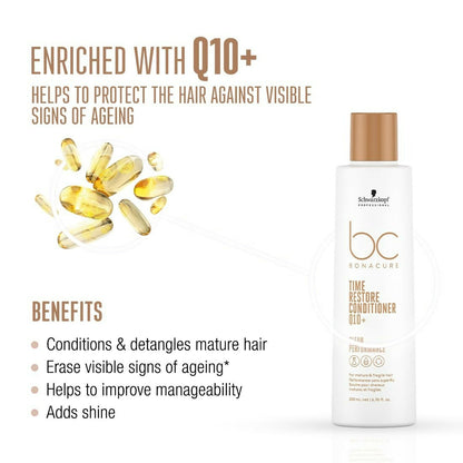 Schwarzkopf Professional Bonacure Q10 Time Restore Combo - Distacart