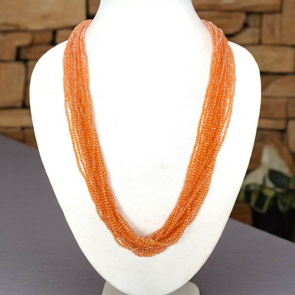 Inhanns Crystal Beads Luxe Edition – Multi-Layered Necklace - Peach - Distacart