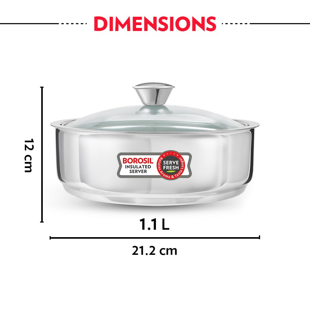 Borosil Stainless Steel Insulated Roti Server - Dista