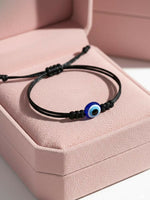 Thumbnail for NVR Black Evil Eye Adjustable Bracelet for Men & Women - Distacart