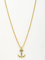Thumbnail for NVR Men's Gold-Plated Stainless Steel Pendant with Chain - Distacart