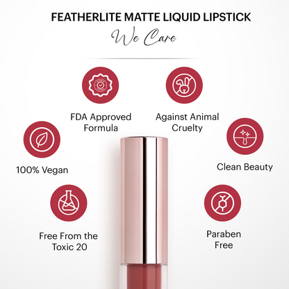 Parul Garg Beauty Featherlite Matte Liquid Lipstick - Smitten 55 - Distacart