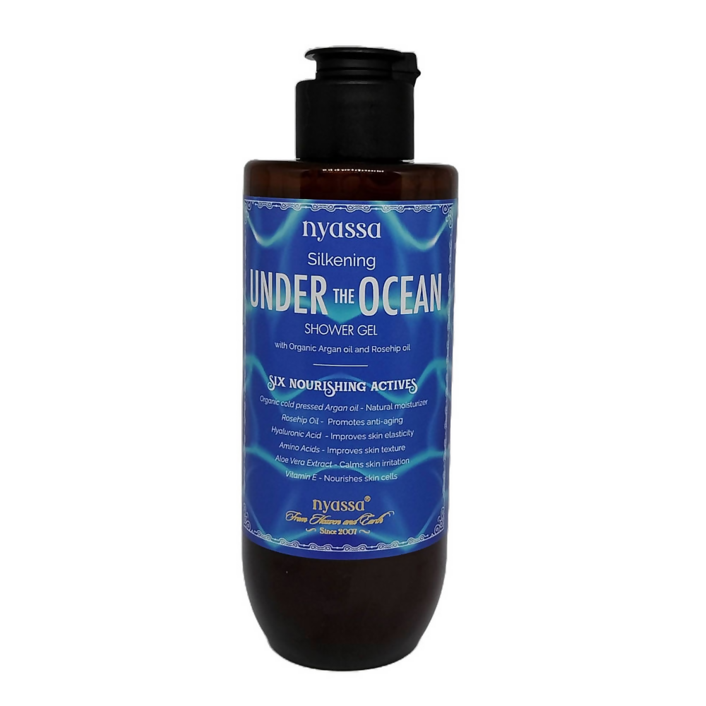 Nyassa Silkening Under The Ocean Shower Gel With Organic Argan Oil And Rosehip Oil - Dista