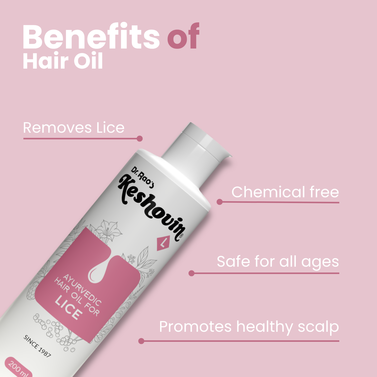 Dr. Rao's Keshovin -L Herbal Anti Lice Hair Oil - Distacart