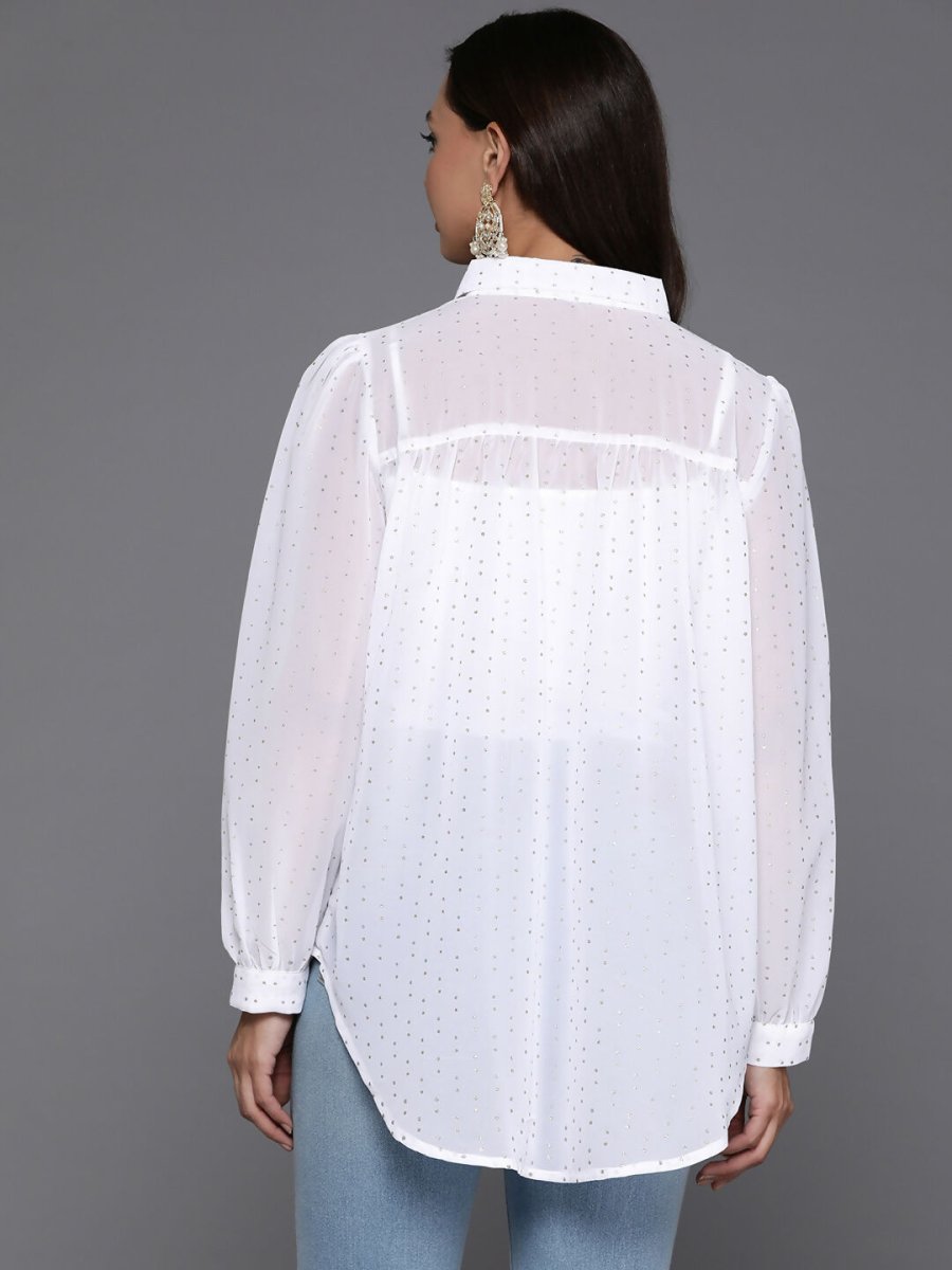 Ahalyaa Women's Traditional Wear Tunic - White - Distacart