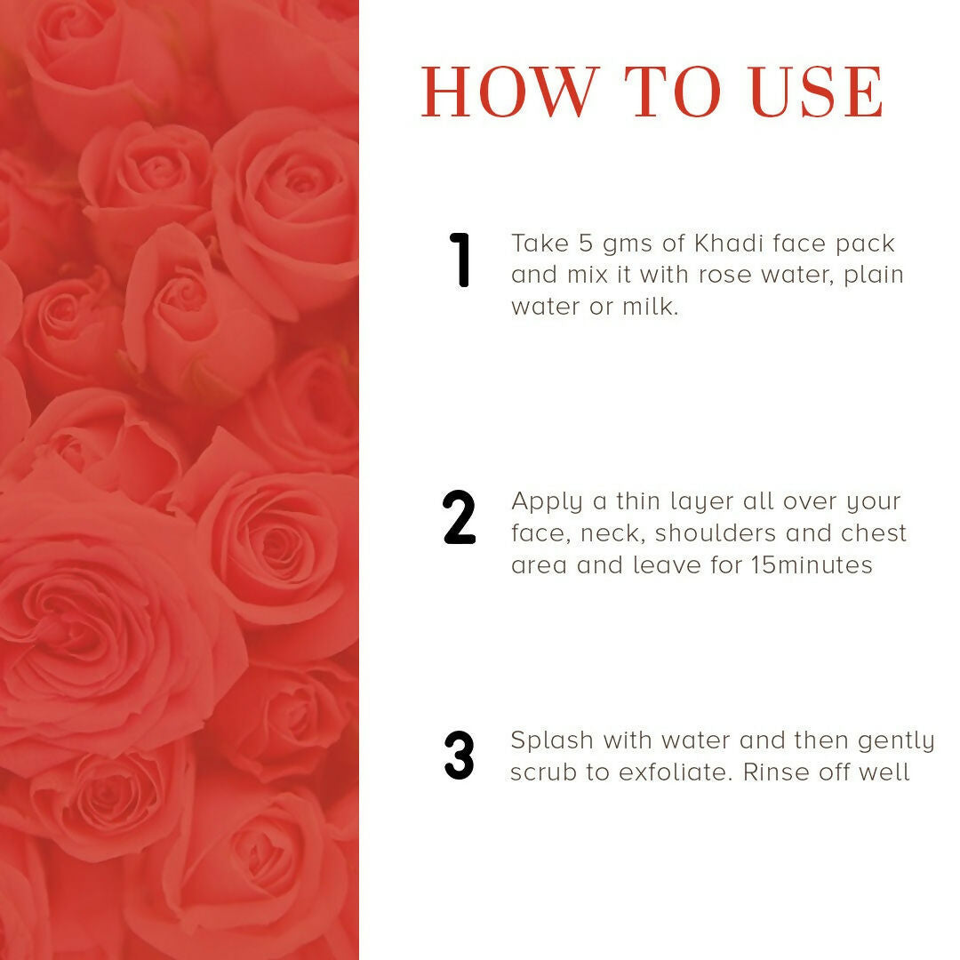Khadi Natural Sandalwood & Rose Face Pack - Distacart