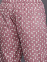 Thumbnail for Sztori Plus Size Floral Printed Sequinned Pure Cotton A Line Kurta & Trousers With Dupatta - Distacart