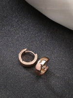 Thumbnail for NVR Men's Rose Gold Stainless Steel Hoop Earrings - Distacart