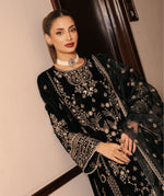 Thumbnail for Prazu Fashion Black Chinon Silk Embroidered Salwar Suit