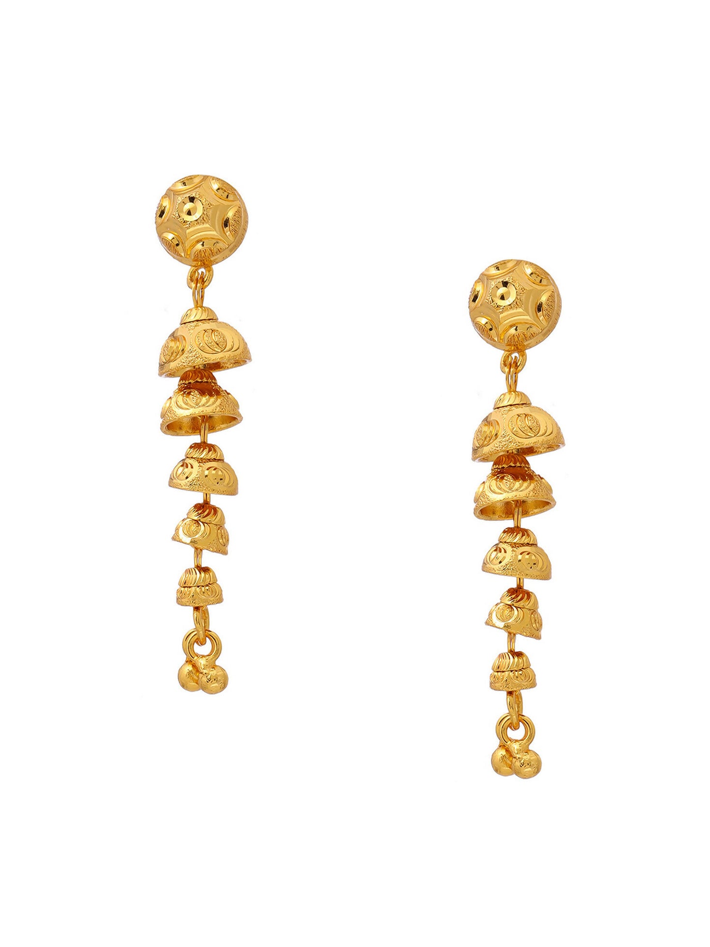 Ruby Raang Traditional Gold Earrings - Dista