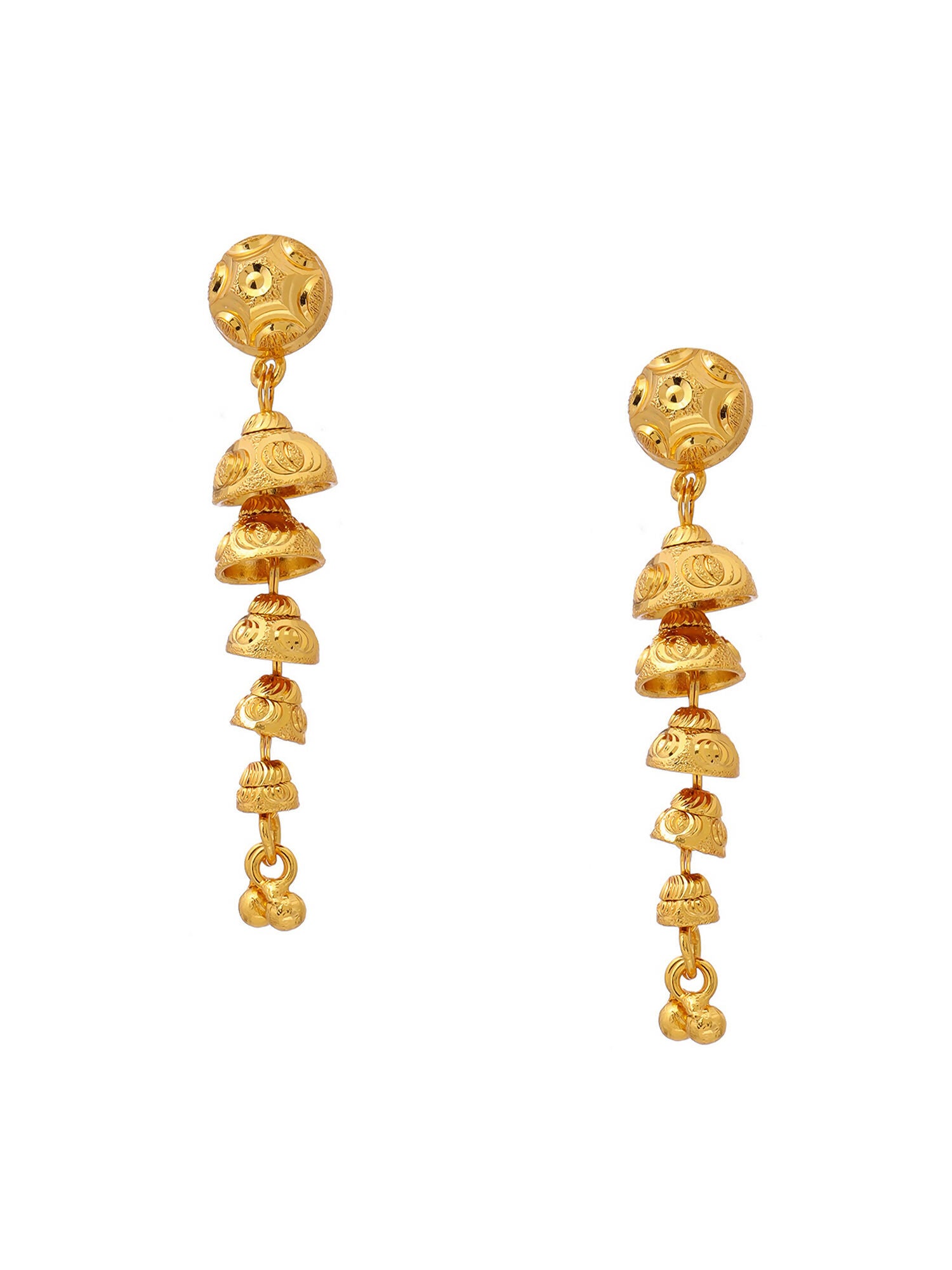 Ruby Raang Traditional Gold Earrings - Dista